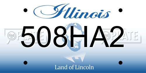 508HA2 Illinois License Plate