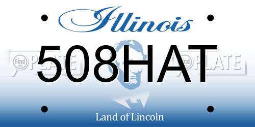 508HAT Illinois License Plate