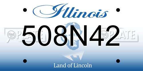 508N42 Illinois License Plate