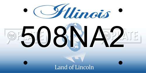 508NA2 Illinois License Plate