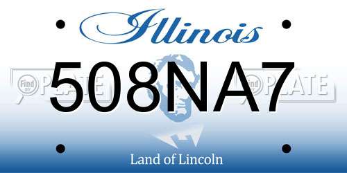 508NA7 Illinois License Plate