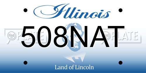 508NAT Illinois License Plate
