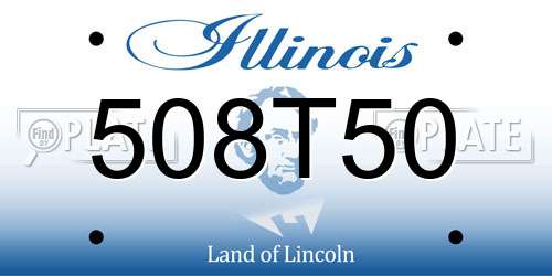 508T50 Illinois License Plate