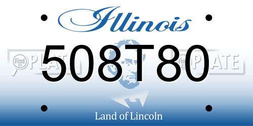 508T80 Illinois License Plate