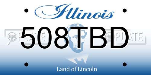 508TBD Illinois License Plate