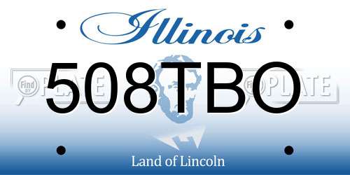 508TBO Illinois License Plate