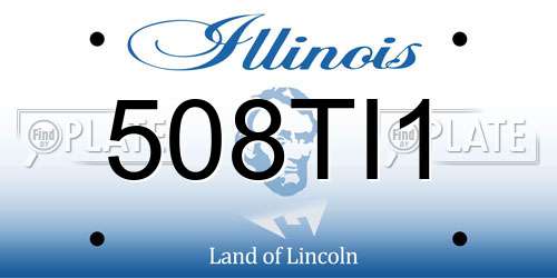 508TI1 Illinois License Plate
