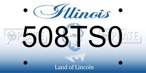 508TS0 Illinois License Plate