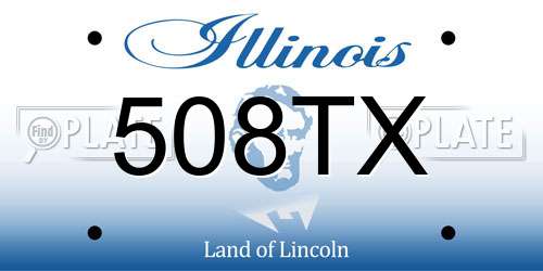 508TX Illinois License Plate