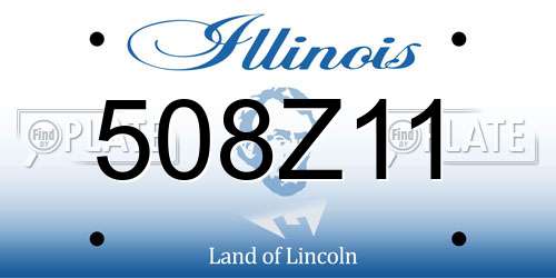 508Z11 Illinois License Plate