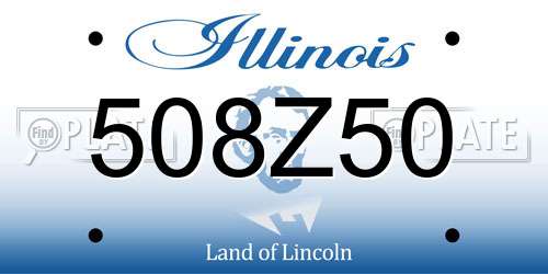 508Z50 Illinois License Plate
