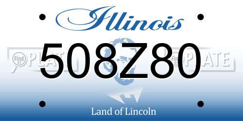 508Z80 Illinois License Plate