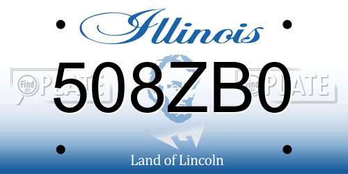 508ZB0 Illinois License Plate