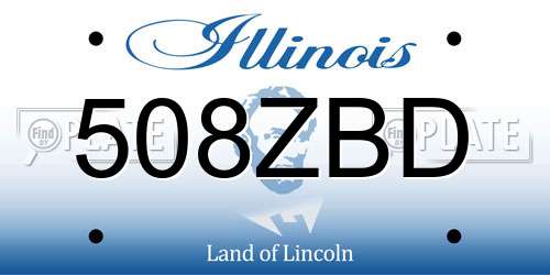 508ZBD Illinois License Plate