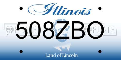 508ZBO Illinois License Plate