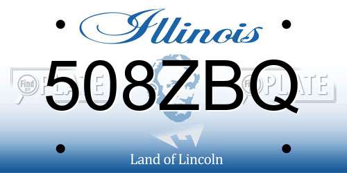 508ZBQ Illinois License Plate