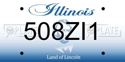508ZI1 Illinois License Plate