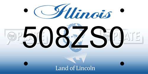 508ZS0 Illinois License Plate