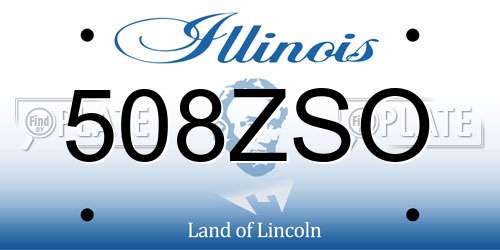 508ZSO Illinois License Plate