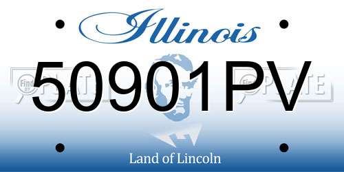 50901PV Illinois License Plate