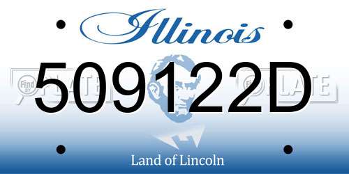 509122D Illinois License Plate