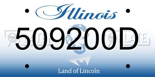 509200D Illinois License Plate