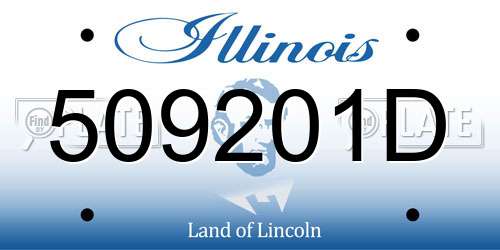 509201D Illinois License Plate