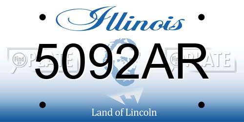 5092AR Illinois License Plate