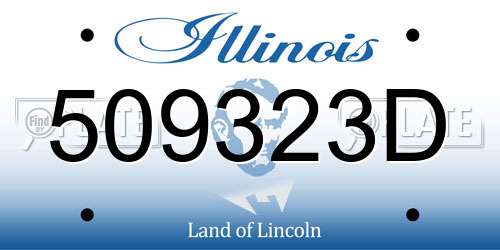 509323D Illinois License Plate