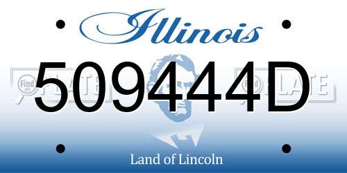 509444D Illinois License Plate