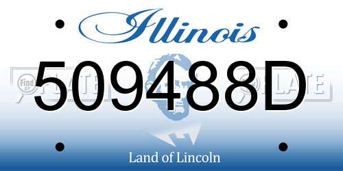 509488D Illinois License Plate