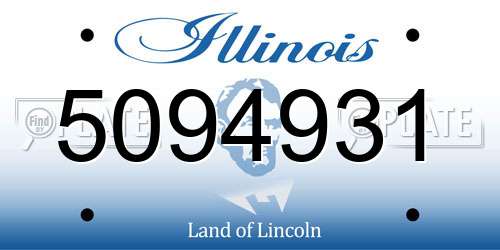 5094931 Illinois License Plate
