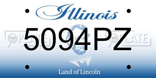 5094PZ Illinois License Plate