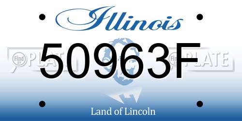 50963F Illinois License Plate