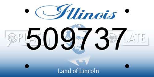 509737 Illinois License Plate