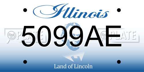 5099AE Illinois License Plate