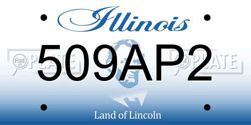 509AP2 Illinois License Plate