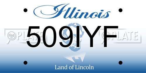 509IYF Illinois License Plate
