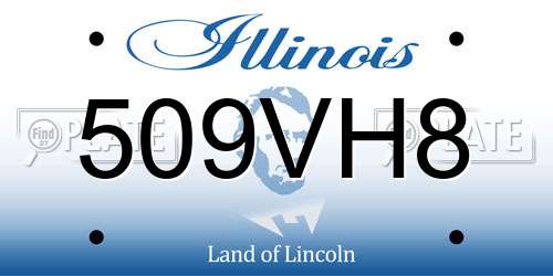 509VH8 Illinois License Plate
