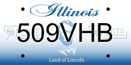 509VHB Illinois License Plate