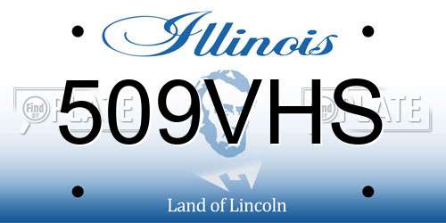 509VHS Illinois License Plate