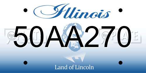 50AA270 Illinois License Plate