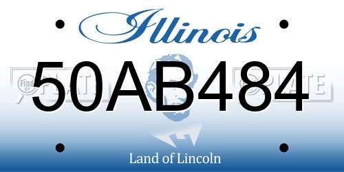 50AB484 Illinois License Plate
