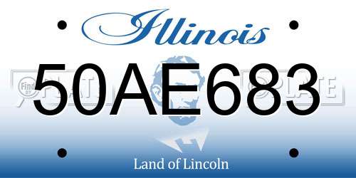 50AE683 Illinois License Plate
