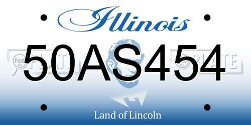 50AS454 Illinois License Plate