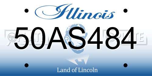 50AS484 Illinois License Plate