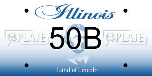 50B Illinois License Plate