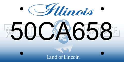50CA658 Illinois License Plate