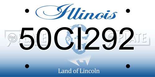 50CI292 Illinois License Plate