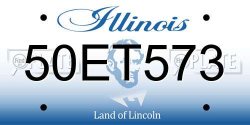 50ET573 Illinois License Plate